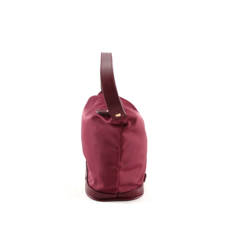 Ferragamo Burgundy Canvas Shoulder Bag
