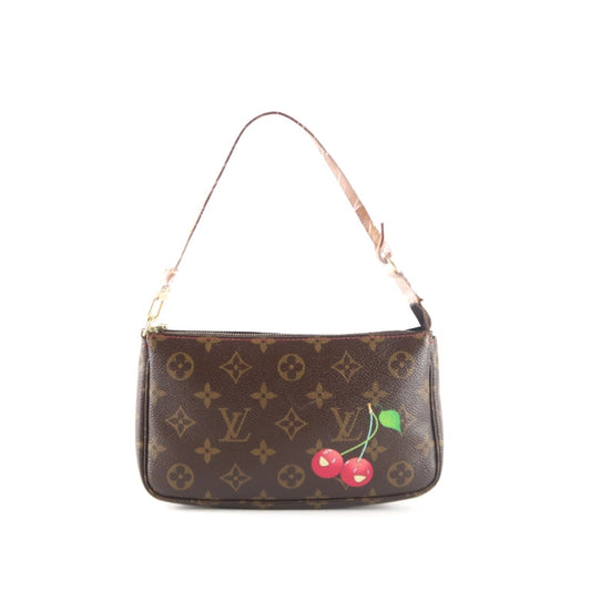 Louis Vuitton (LV) Monogram Cherry Limited Edition Pouch (Handbag/Armpit Bag), Includes Dust Bag