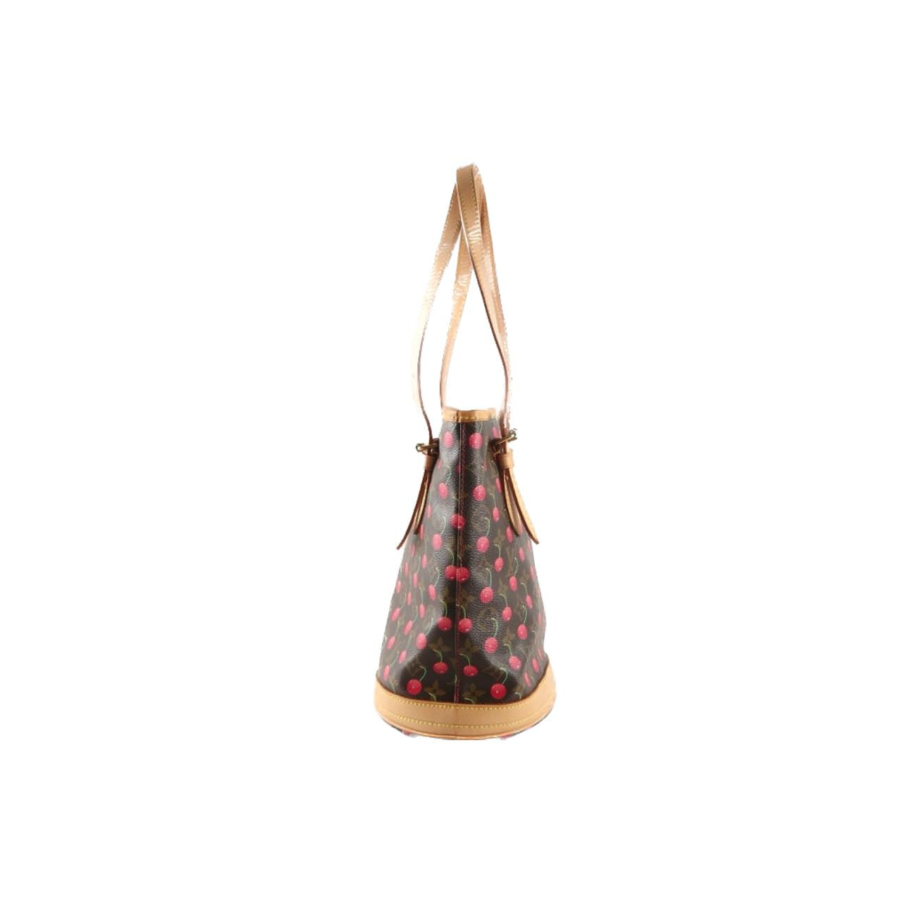 Louis Vuitton (LV) Monogram Cherry Bucket PM Bag (Pouch Included), Collector's Grade, Includes Dust Bag
