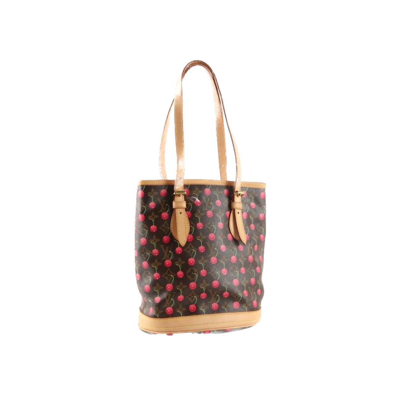 Louis Vuitton (LV) Monogram Cherry Bucket PM Bag (Pouch Included), Collector's Grade, Includes Dust Bag