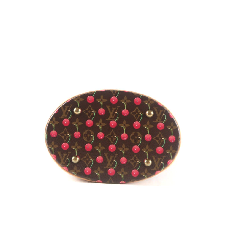 Louis Vuitton (LV) Monogram Cherry Bucket PM Bag (Pouch Included), Collector's Grade, Includes Dust Bag