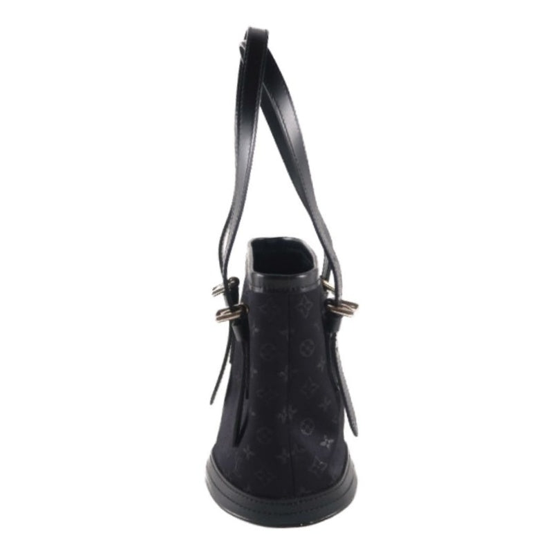 Louis Vuitton Black Pouch & Little Bucket,  Canvas Denim, with Dust Bag (Monogram Pattern)