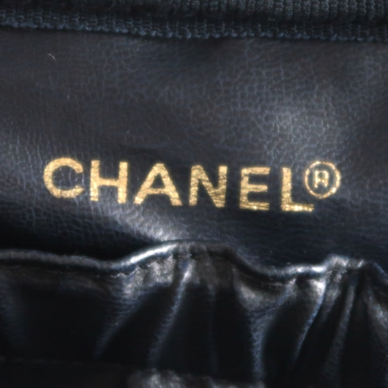 Chanel Vanity Bag 4-Series Denim Blue Gold Hardware  Makeup Bag