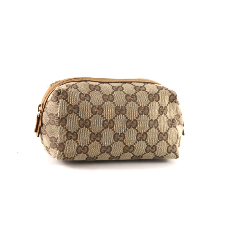 Gucci Pouch, Brown Canvas, Clutch Bag