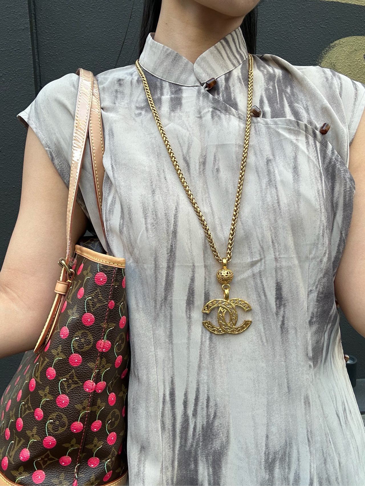 Louis Vuitton (LV) Monogram Cherry Bucket PM Bag (Pouch Included), Collector's Grade, Includes Dust Bag