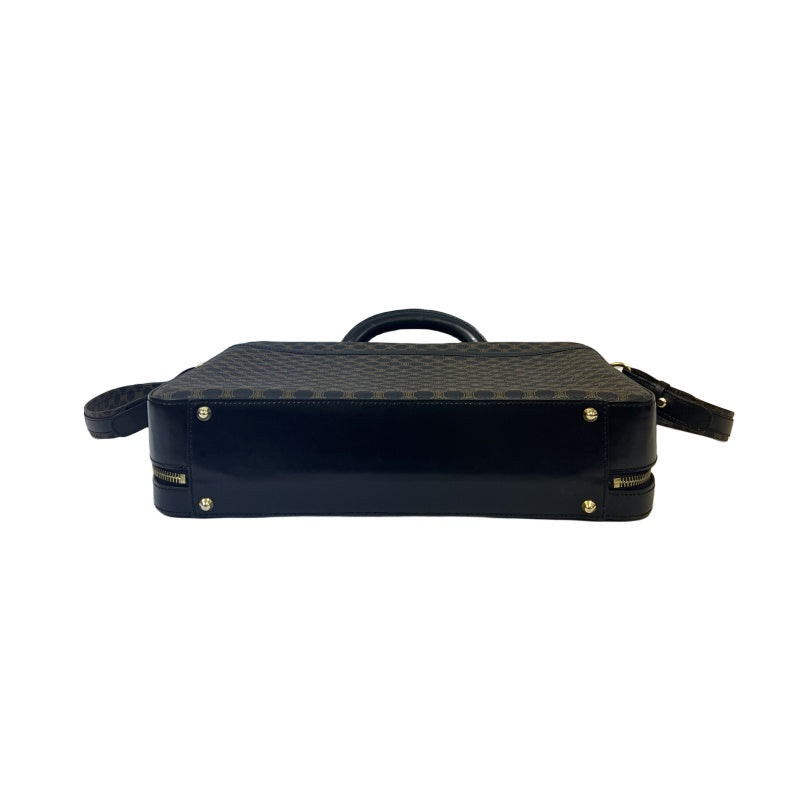 CELINE Macadam Briefcase, Brown/Black, PVC-Coated Canvas, with Shoulder Strap & Dust Bag
