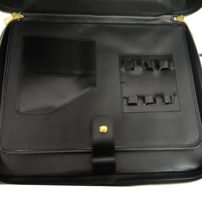 CELINE Macadam Briefcase, Brown/Black, PVC-Coated Canvas, with Shoulder Strap & Dust Bag