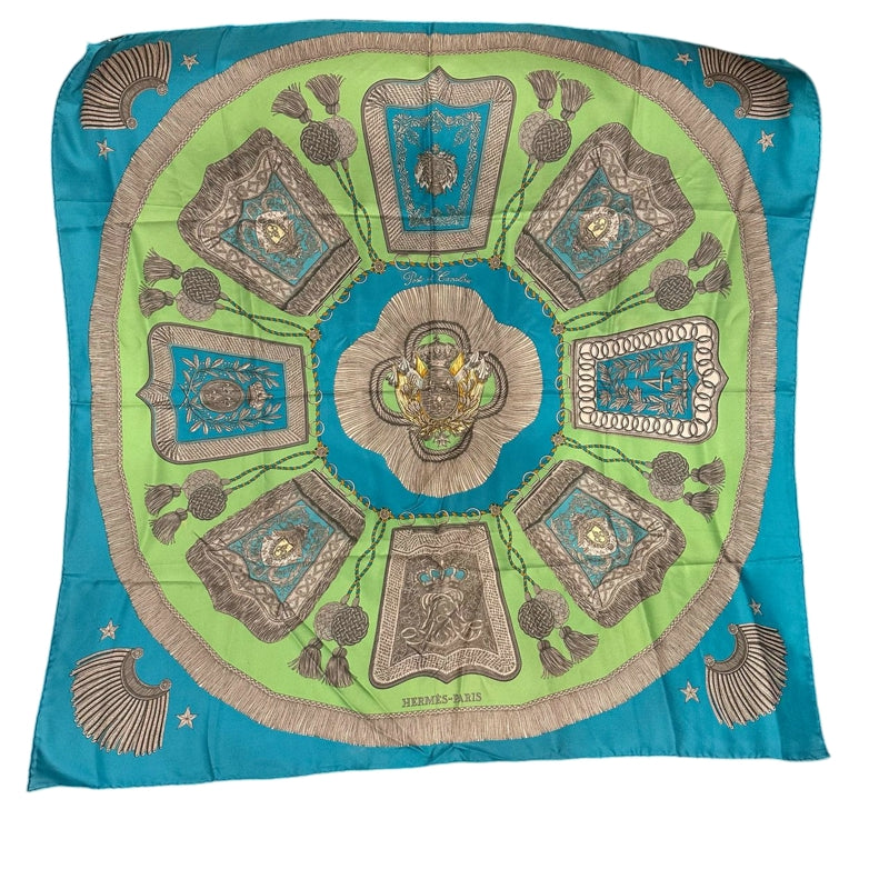 HERMES Scarf, Blue Tone, With Tag