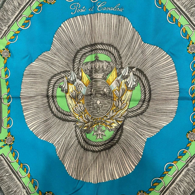 HERMES Scarf, Blue Tone, With Tag