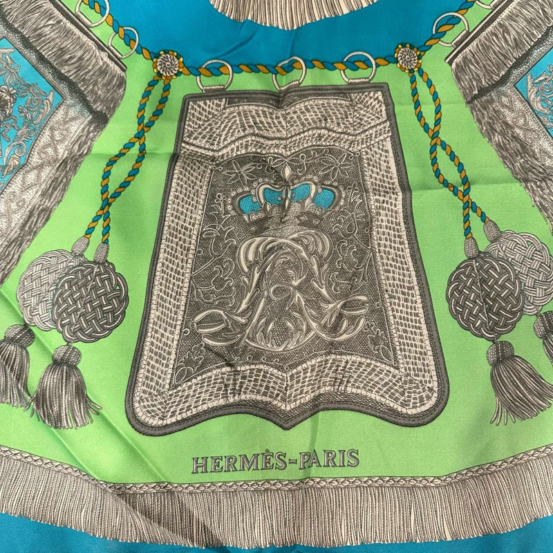 HERMES Scarf, Blue Tone, With Tag