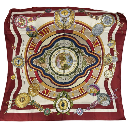 HERMES Scarf, Red Series, With Tag