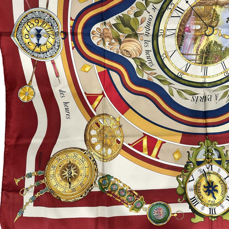 HERMES Scarf, Red Series, With Tag