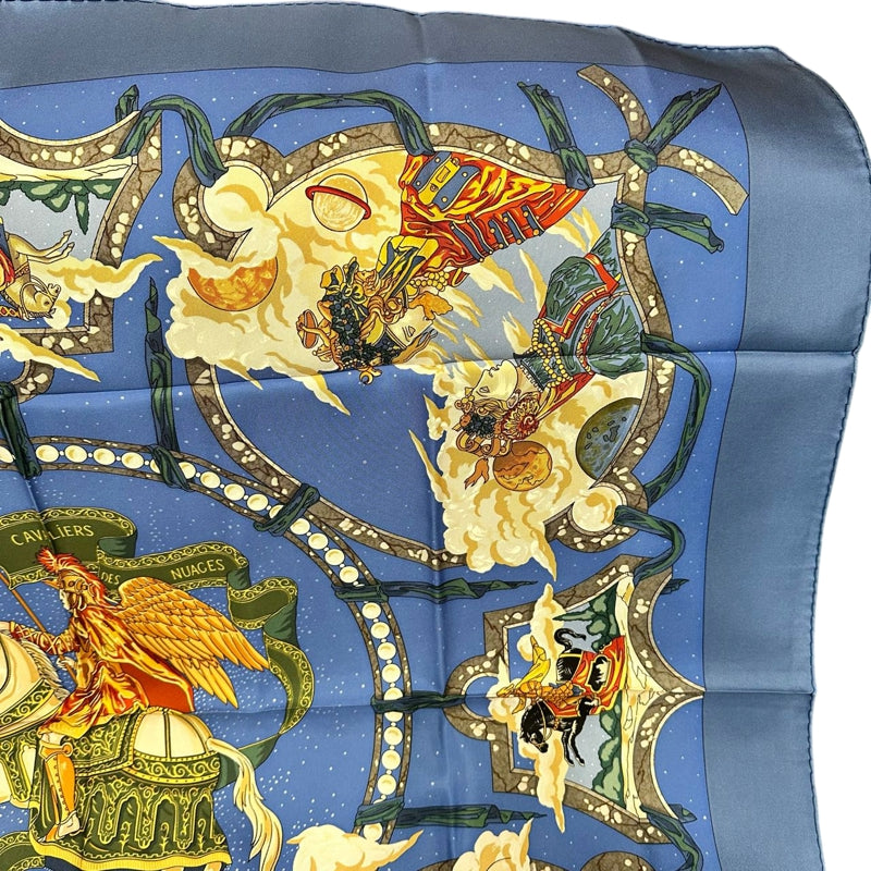 HERMES Scarf, Blue Tone, With Tag