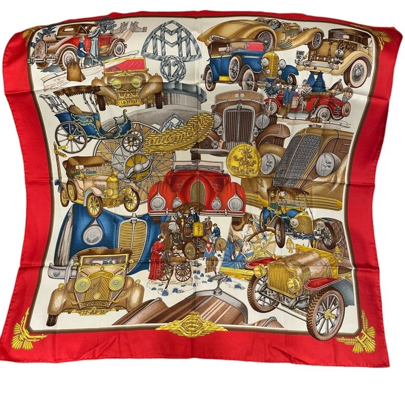 HERMES Carre 90 Silk Scarf Red No Tag