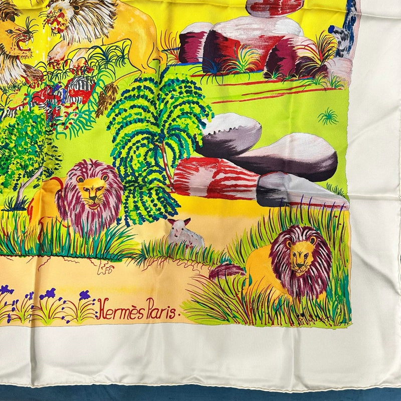 HERMES Carre 90 Silk Scarf Black Stain