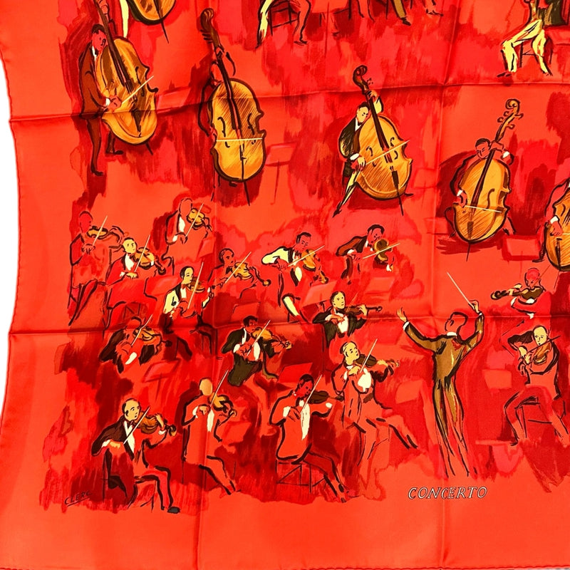 HERMES Carré 90 Scarf, Red Tone, With Tag