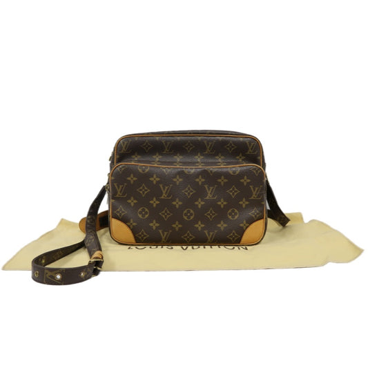 LOUIS VUITTON Nile Crossbody Bag, Monogram, Coated Canvas, Brown, With Dust Bag