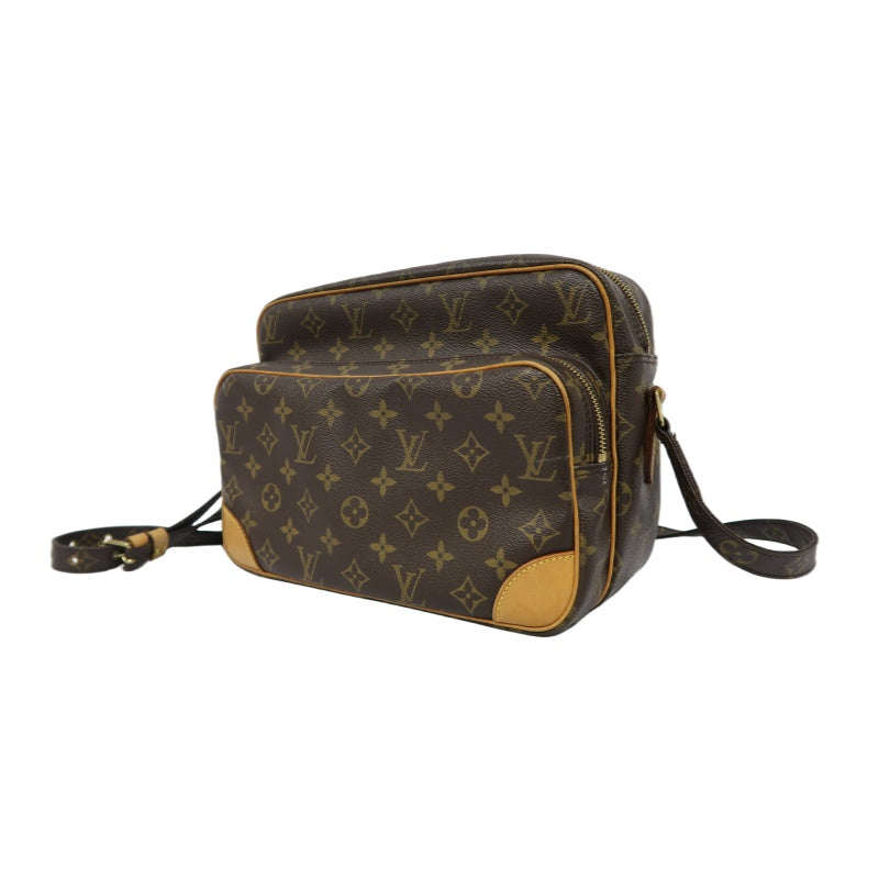 LOUIS VUITTON Nile Crossbody Bag, Monogram, Coated Canvas, Brown, With Dust Bag