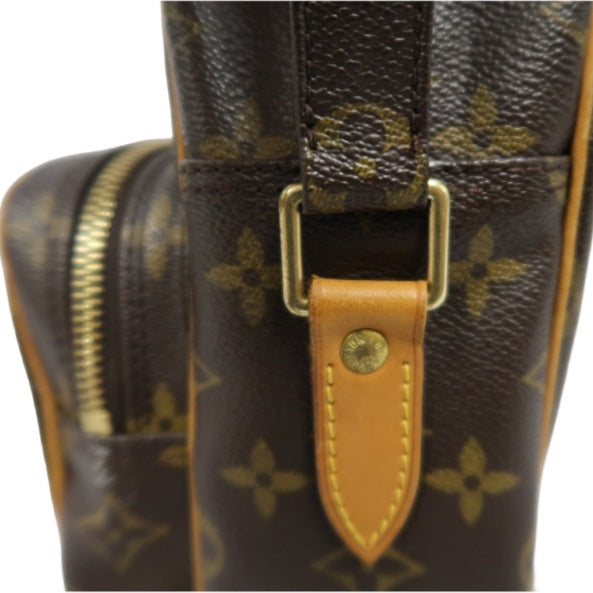 LOUIS VUITTON Nile Crossbody Bag, Monogram, Coated Canvas, Brown, With Dust Bag