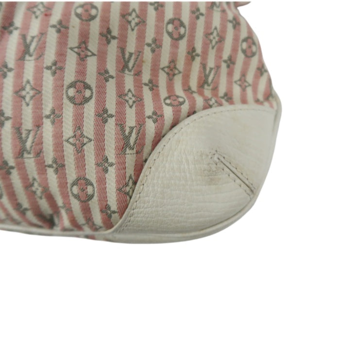 LOUIS VUITTON Monogram Mini Marina PM Handbag, Pink Denim with Stripes, with Shoulder Strap