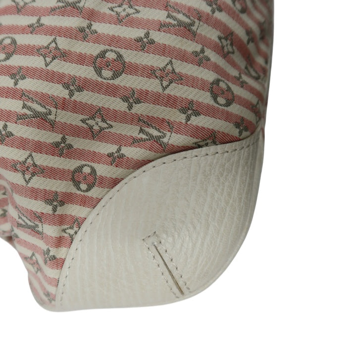 LOUIS VUITTON Monogram Mini Marina PM Handbag, Pink Denim with Stripes, with Shoulder Strap