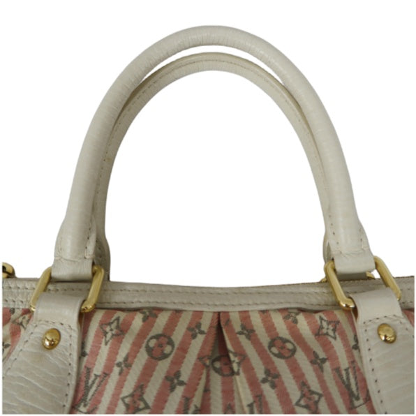 LOUIS VUITTON Monogram Mini Marina PM Handbag, Pink Denim with Stripes, with Shoulder Strap