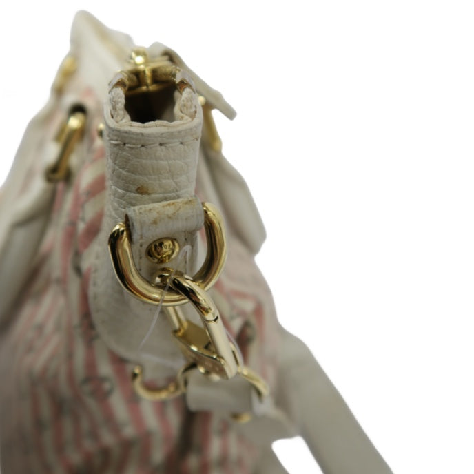 LOUIS VUITTON Monogram Mini Marina PM Handbag, Pink Denim with Stripes, with Shoulder Strap