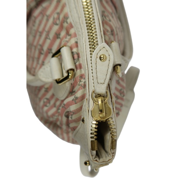 LOUIS VUITTON Monogram Mini Marina PM Handbag, Pink Denim with Stripes, with Shoulder Strap