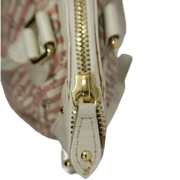 LOUIS VUITTON Monogram Mini Marina PM Handbag, Pink Denim with Stripes, with Shoulder Strap