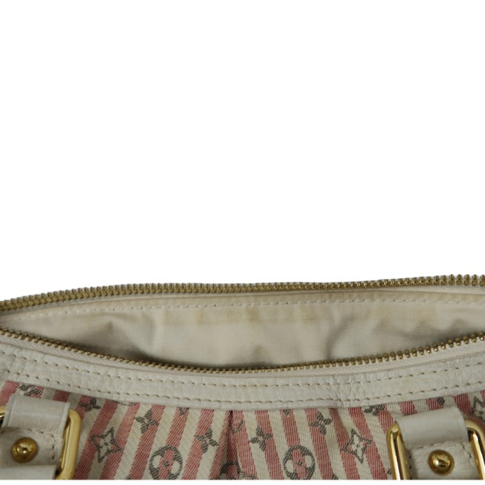 LOUIS VUITTON Monogram Mini Marina PM Handbag, Pink Denim with Stripes, with Shoulder Strap