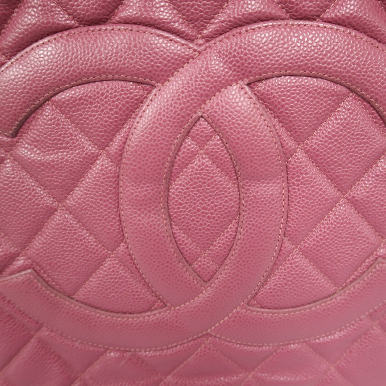 CHANEL Pink Reissue Tote Bag, Caviar Leather, Gold Hardware, with Guarantee Card and Dust Bag