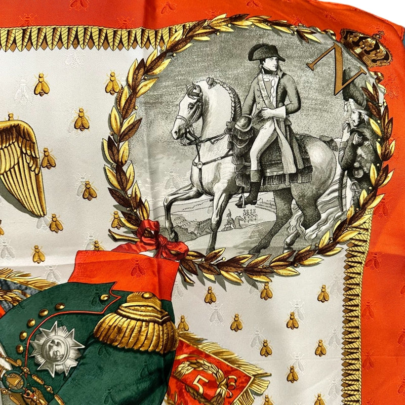 HERMES Carre 90 Silk Scarf Orange With Tag