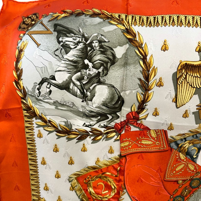 HERMES Carre 90 Silk Scarf Orange With Tag