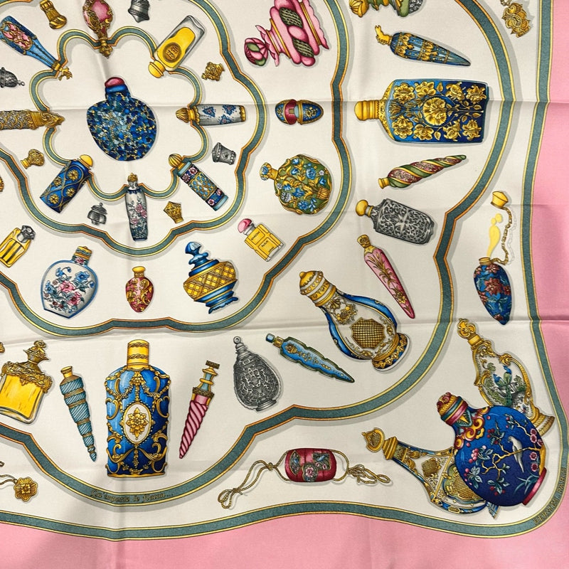 HERMES Carre 90 Silk Scarf, Pink Tone, with Tag