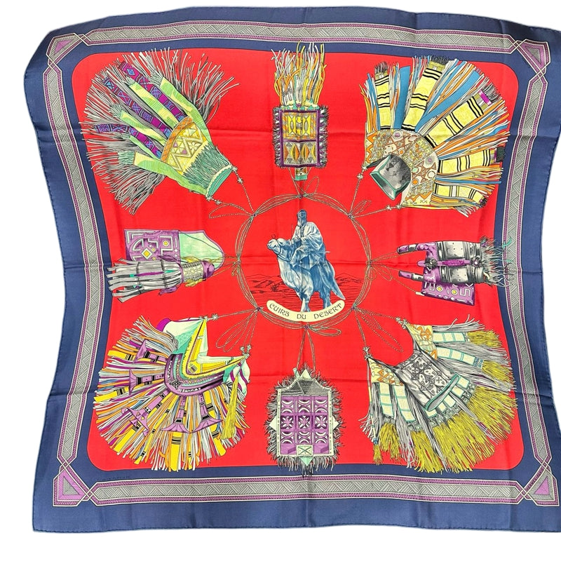HERMES Scarf, Red Tone, With Tag