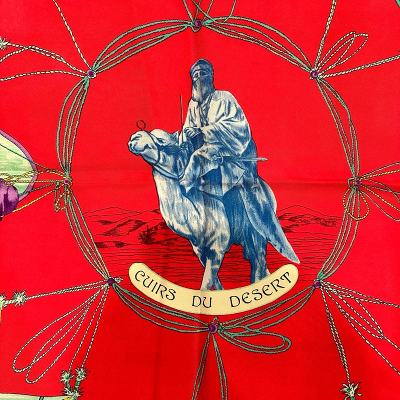 HERMES Scarf, Red Tone, With Tag