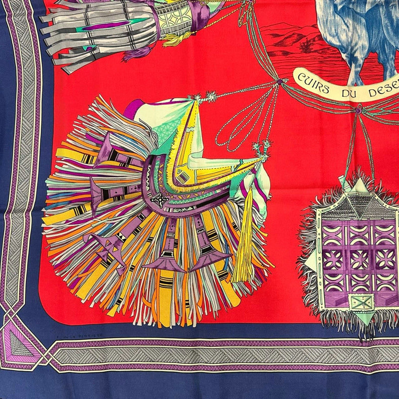 HERMES Scarf, Red Tone, With Tag