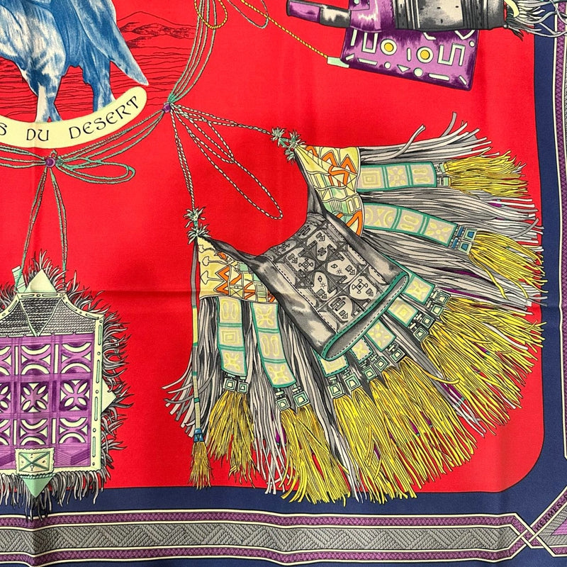 HERMES Scarf, Red Tone, With Tag