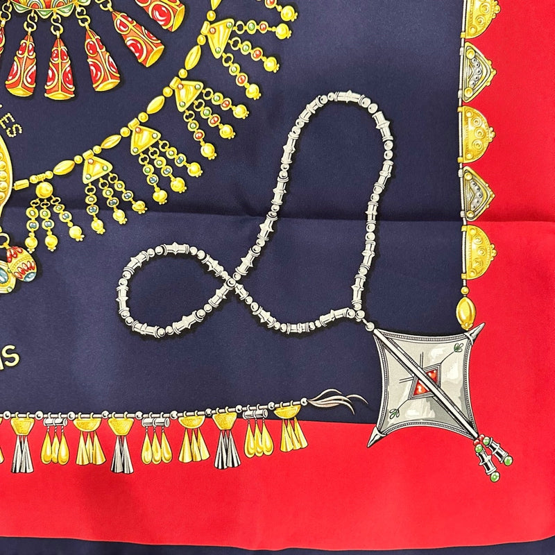 HERMES Carre 90 Silk Scarf Navy With Box