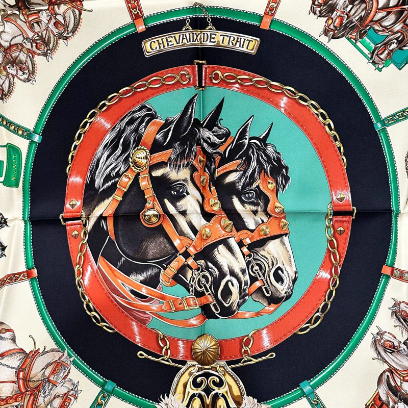 HERMES Carre 90 Silk Scarf Yellow With Box