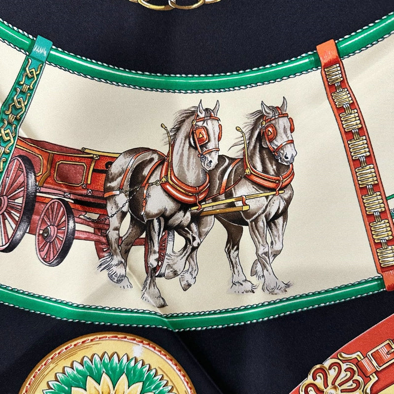 HERMES Carre 90 Silk Scarf Yellow With Box