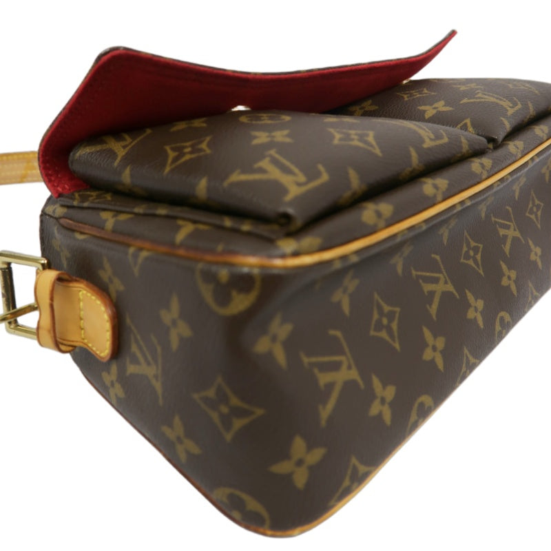 LOUIS VUITTON Monogram VivaCity MM Shoulder Bag Brown LV Multicolore PVC Camel Crossbody Bag