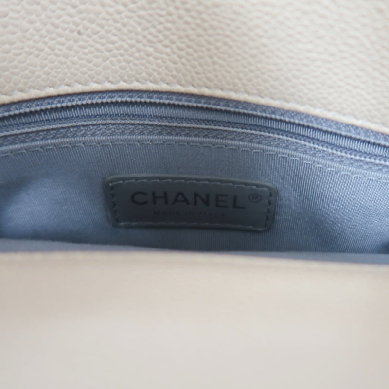 CHANEL Beige Quilted Calfskin Crossbody Bag with Silver Hardware