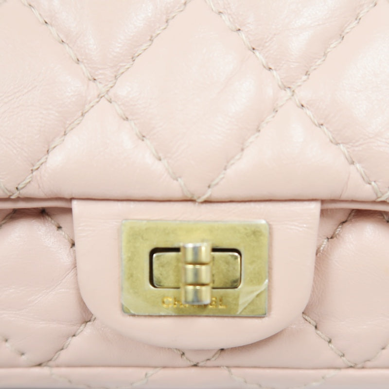 CHANEL Pink Boy Chain Shoulder Bag, Lambskin Leather, Gold Hardware
