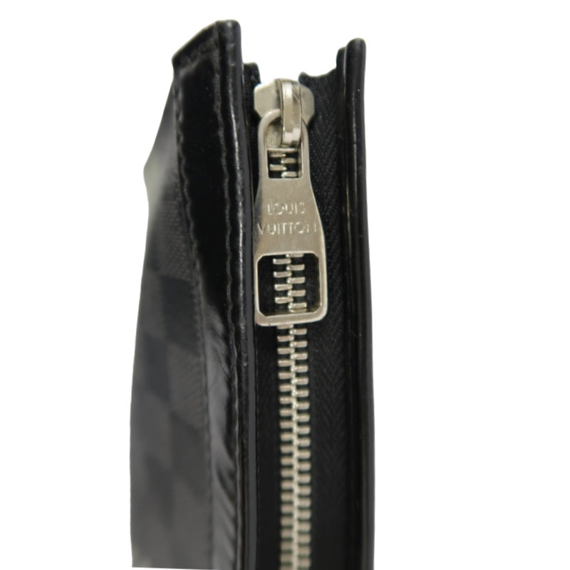 LOUIS VUITTON Pochette Jules Clutch Bag, Damier Graphite, PVC-Coated Canvas