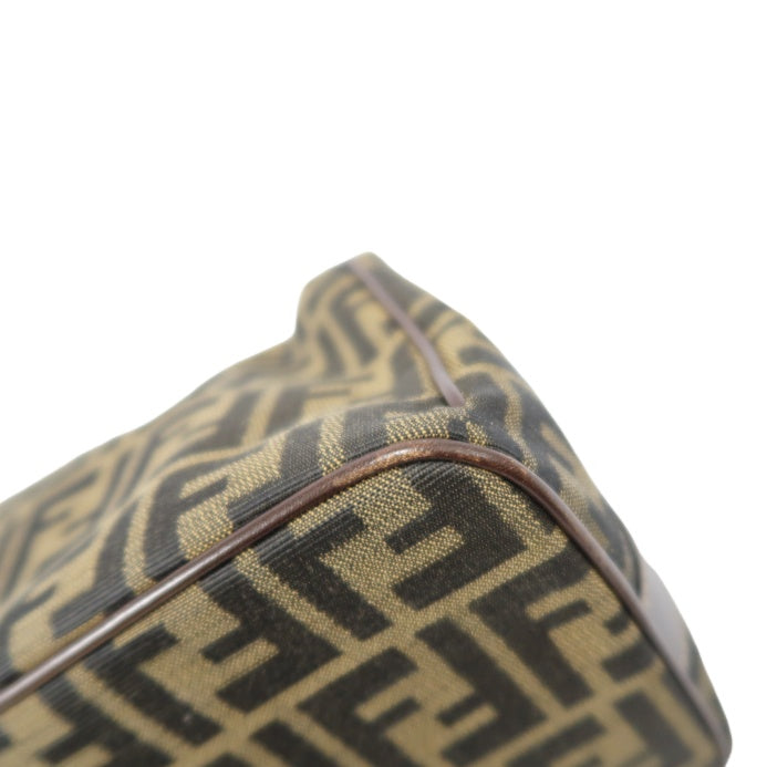 FENDI Brown Zucca Vanity Bag, Canvas Material, with 2 Crocheted Keys