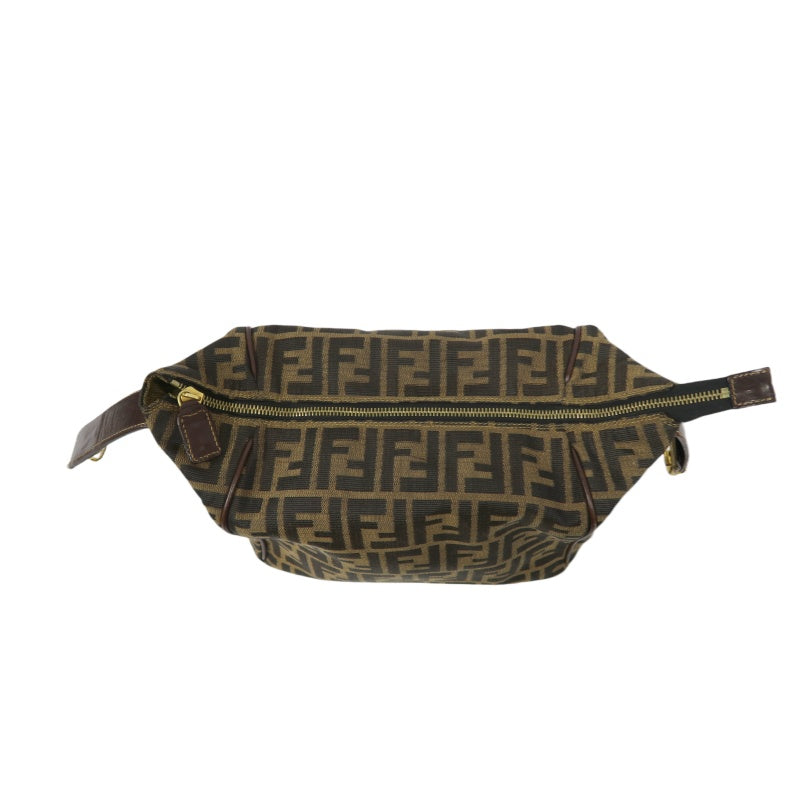 FENDI Brown Zucca Vanity Bag, Canvas Material, with 2 Crocheted Keys