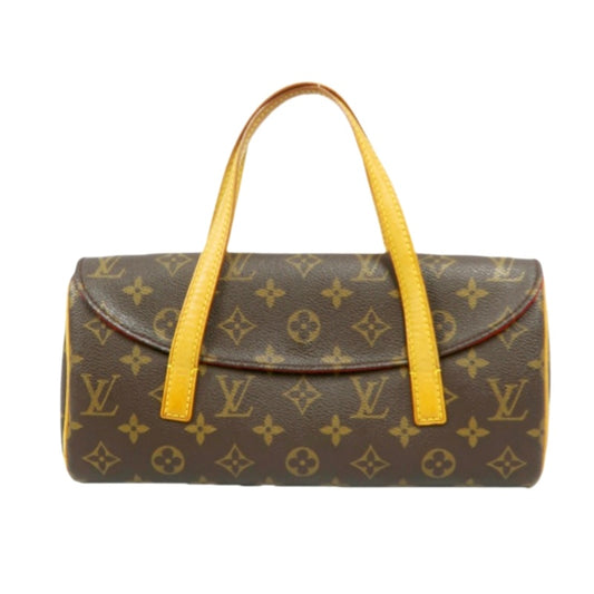 LOUIS VUITTON Monogram Sonatine Handbag, Brown, PVC-Coated Canvas