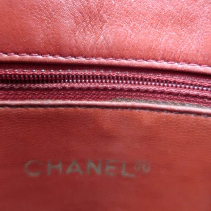 CHANEL Red Chain Shoulder Bag, Gold Hardware, with Guarantee Card