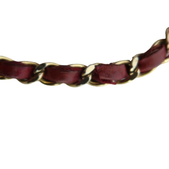 CHANEL Red Chain Shoulder Bag, Gold Hardware, with Guarantee Card